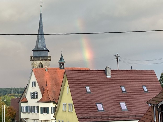 Kirche und altes Rathaus Großingersheim